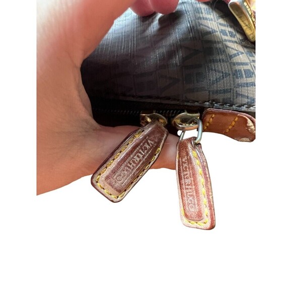 Victor Hugo Womens Backpack Brown Medium Brown Casual Travel Monogram Logo Chic - Picture 4 of 8